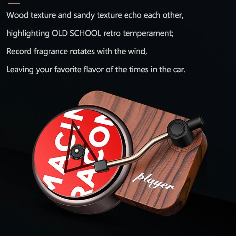 Customized Logo CD Car Air Freshener Perfume Record Player Car Fragrance Clip Vinyl Spin Phonograph Air Vent Outlet Aromatherapy