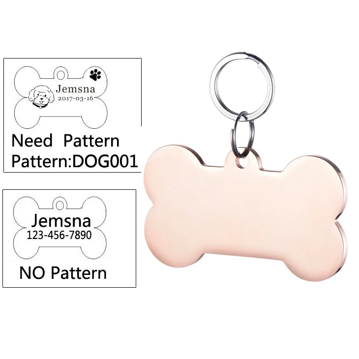 Dog ID Tag Free Engraving Name