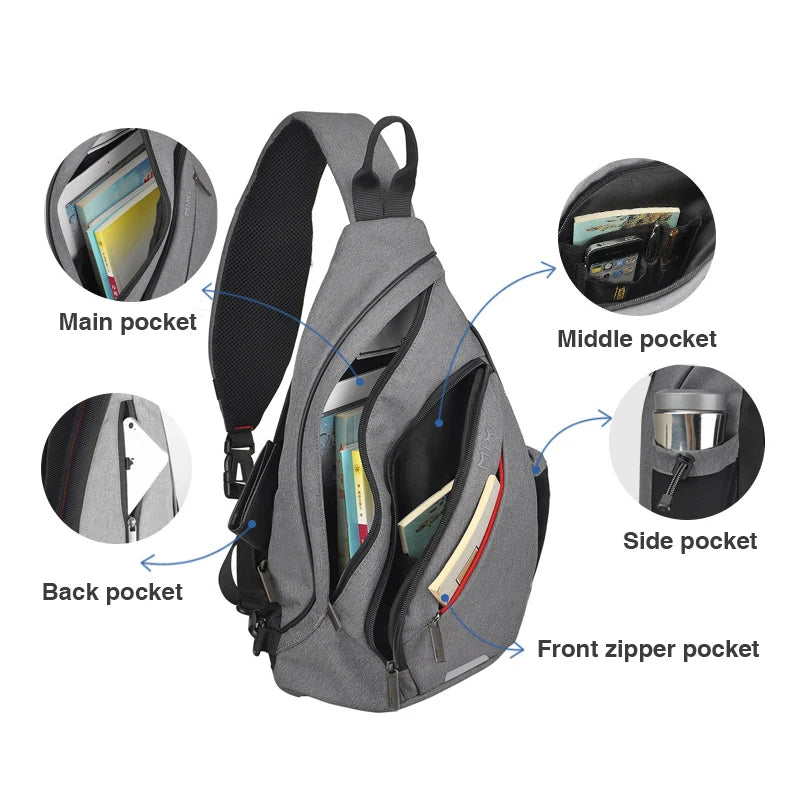 Mixi Men One Shoulder Backpack