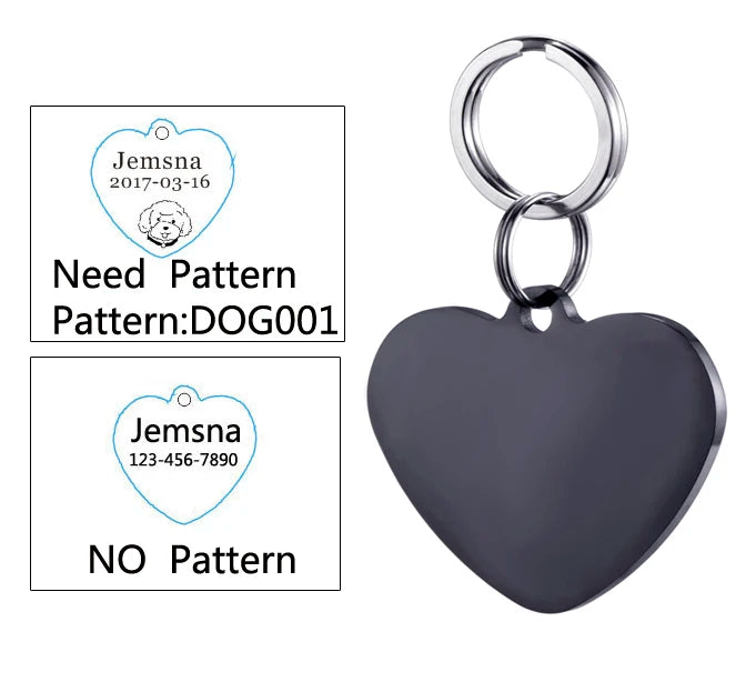 Dog ID Tag Free Engraving Name