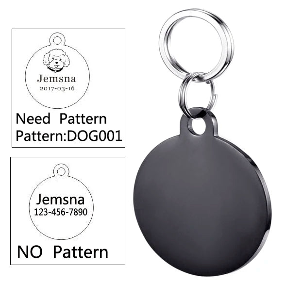 Dog ID Tag Free Engraving Name