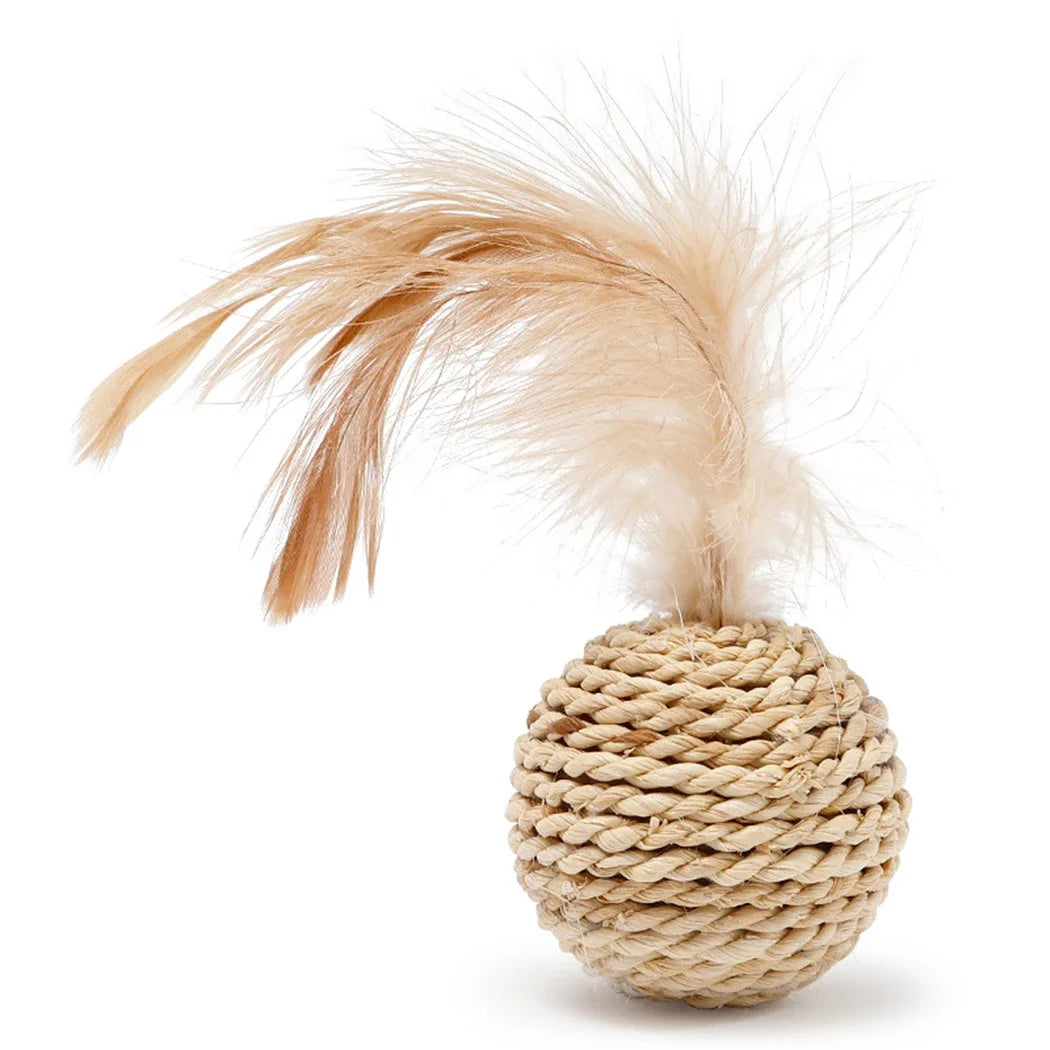 2pcs Cat Toy Pet Rattan Ball