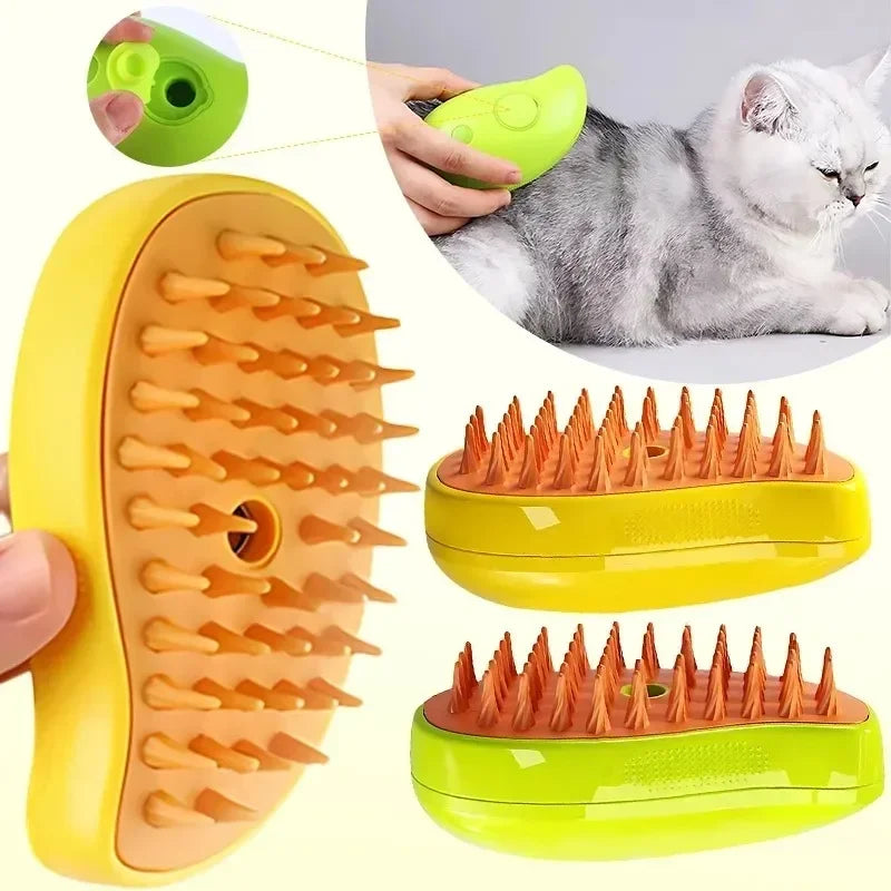 Electric Dog Steamer Brush Grooming 3 in 1