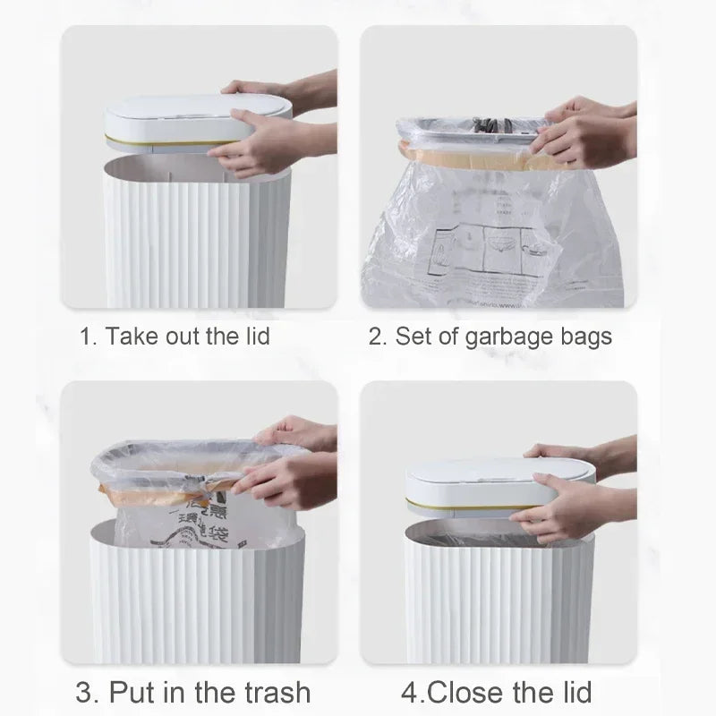 Smart dump Bathroom Trash Bin