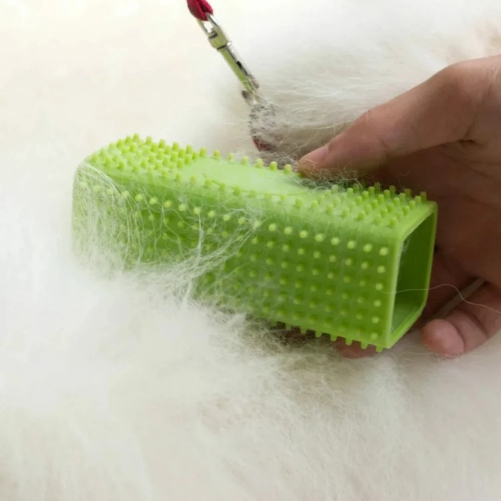 Silicone Hollow Rubber Dog Hair Brush