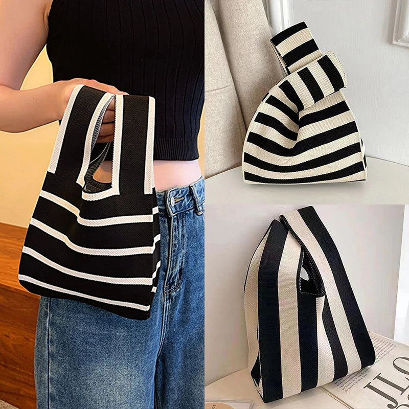 Fashion Handmade Knit Handbags Women