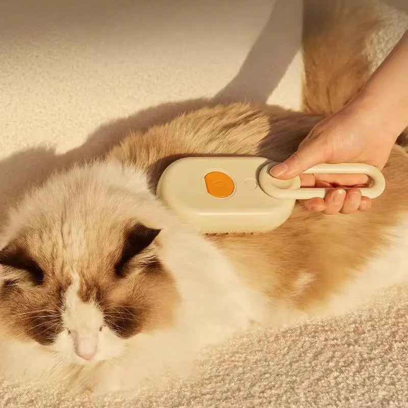 Pet Steam Brush Cat Dog Cleaning Steamy Spray Massage