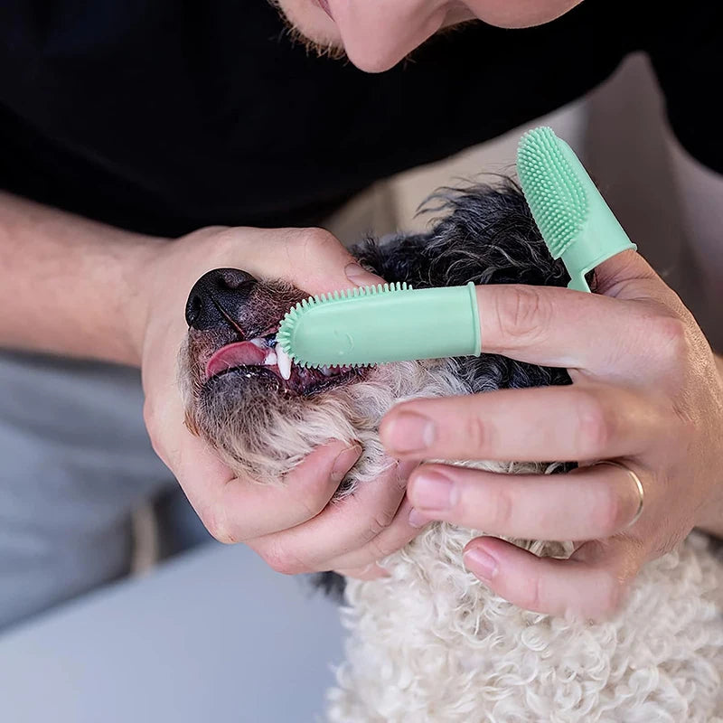 Pet Finger Toothbrush Silicone Super Soft Dog