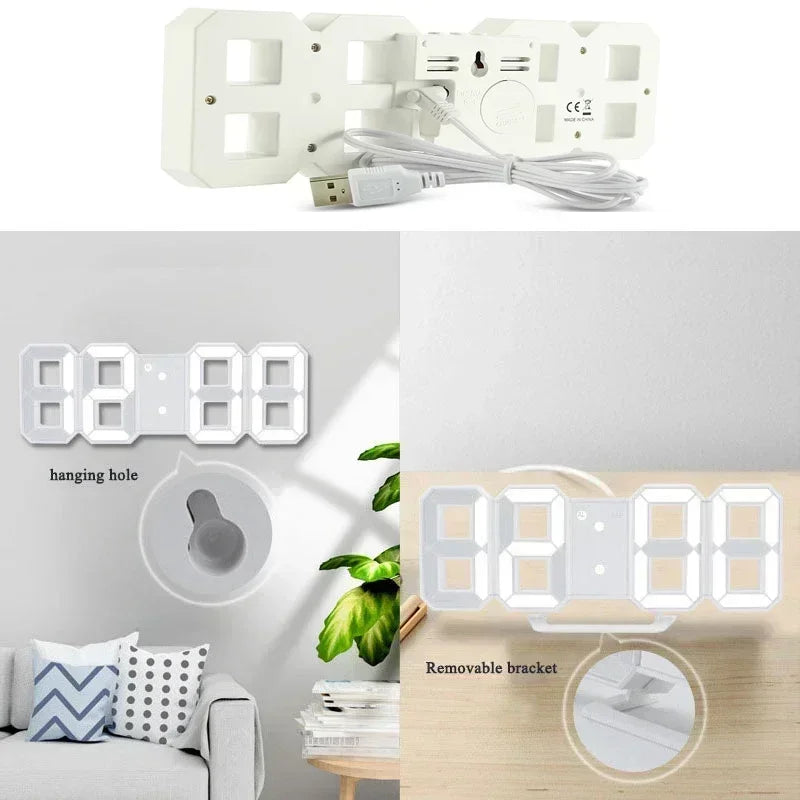 Digital Alarm Clock Wall Clock