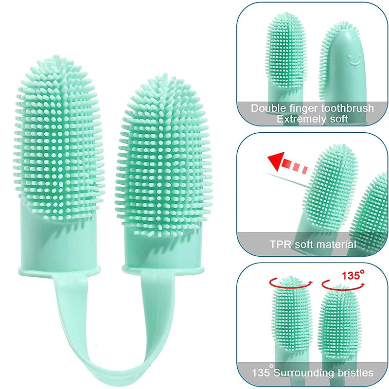 Pet Finger Toothbrush Silicone Super Soft Dog