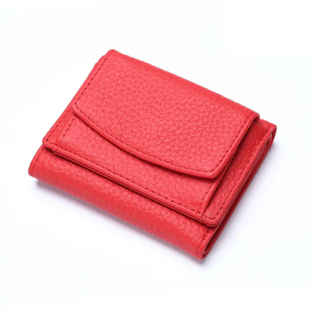 Leather Mini Short Wallet For Women